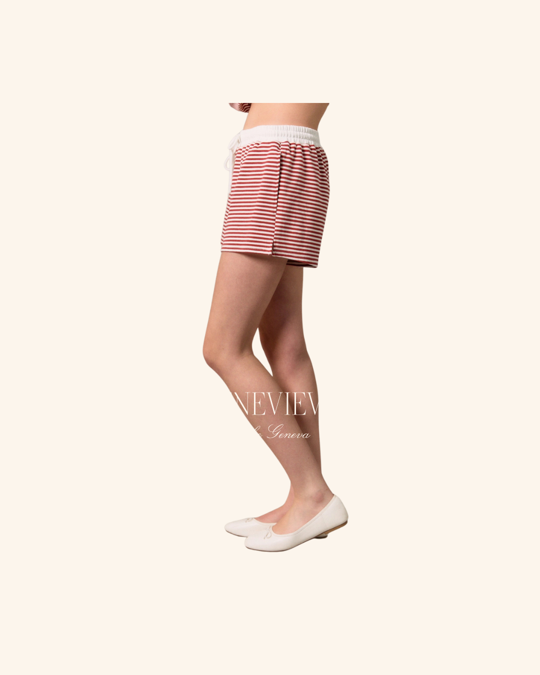 Le Lis Brick Stripe Mid Rise Short