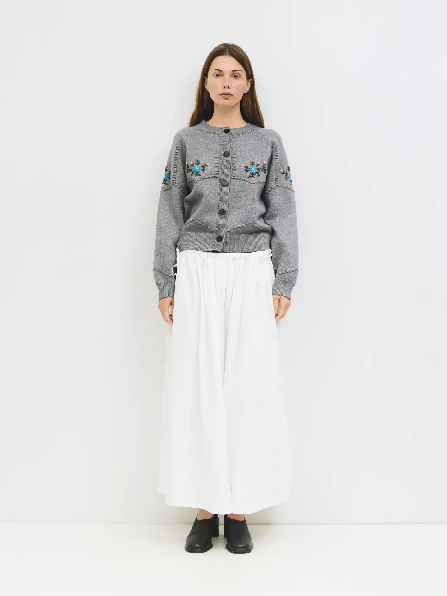 All Row Dahlia Embroidered Cardigan