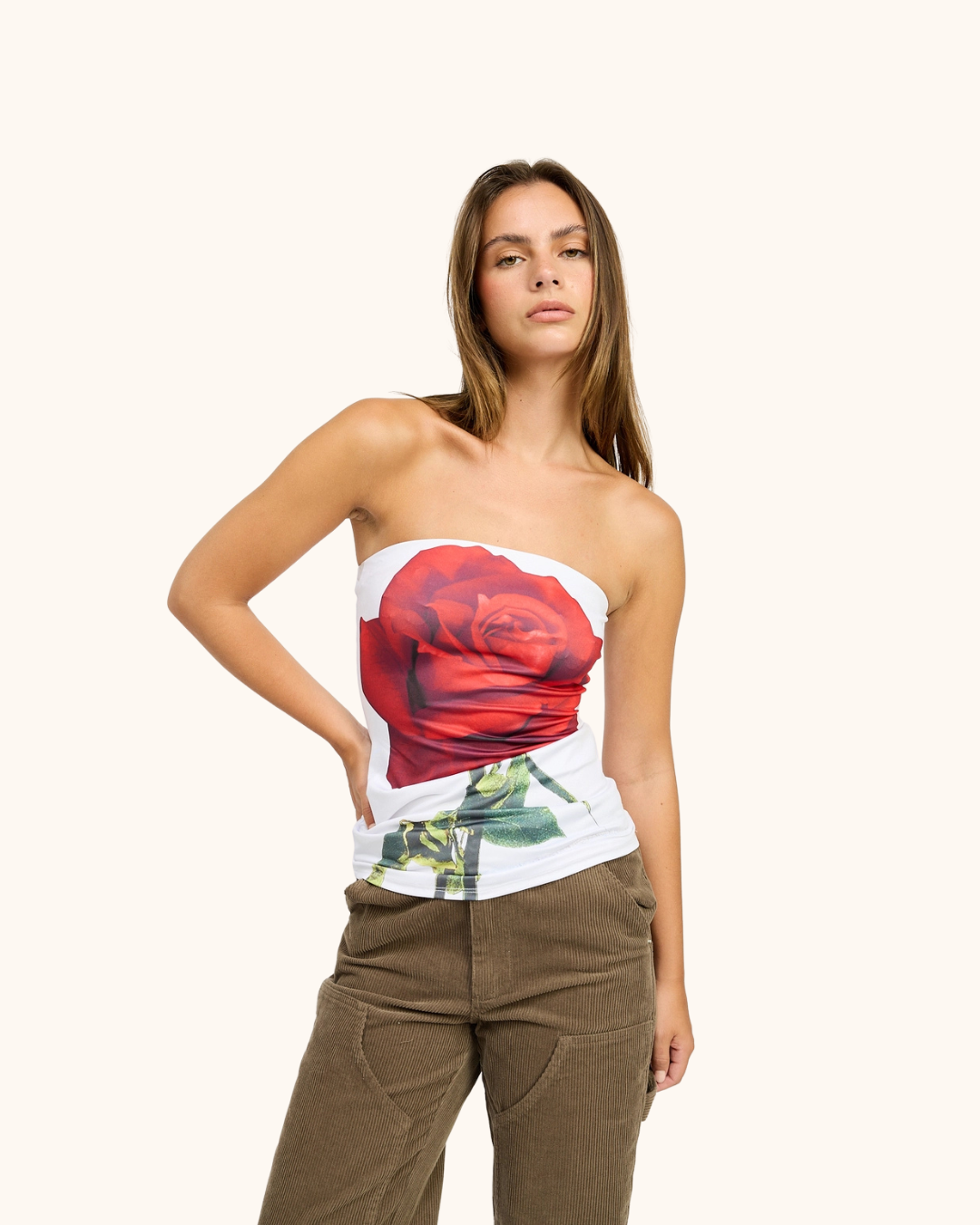 Emory Park Rose Strapless top