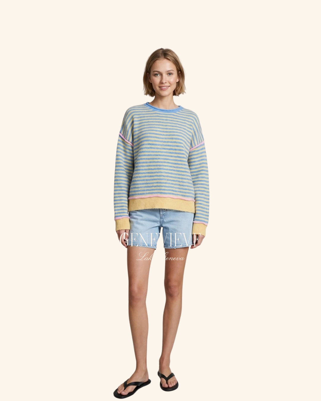 Twentifourth Daisy Sky Striped Sweater