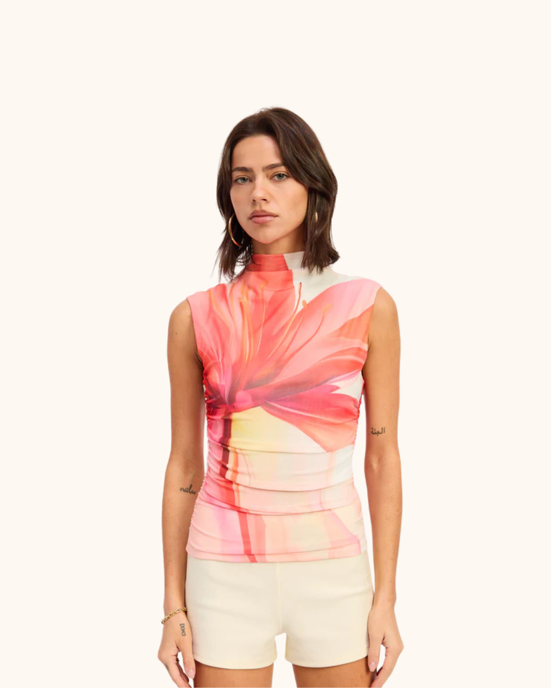 Emory Park Hot Pink Floral Top