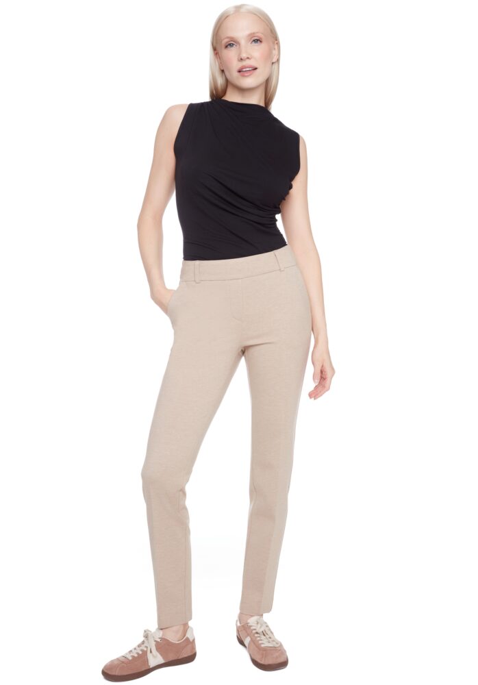 ILTM Oatmeal Mélange Ponte Slim Full-Length Pant