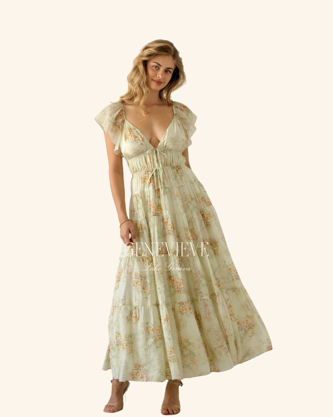 Storia Floral Front Tie Dress