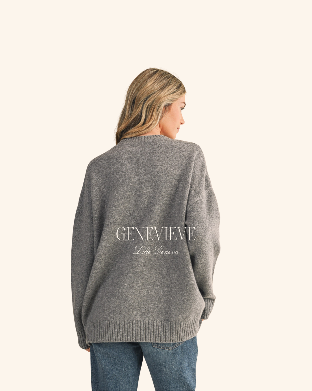 &Merci Grey Teddy Sweater