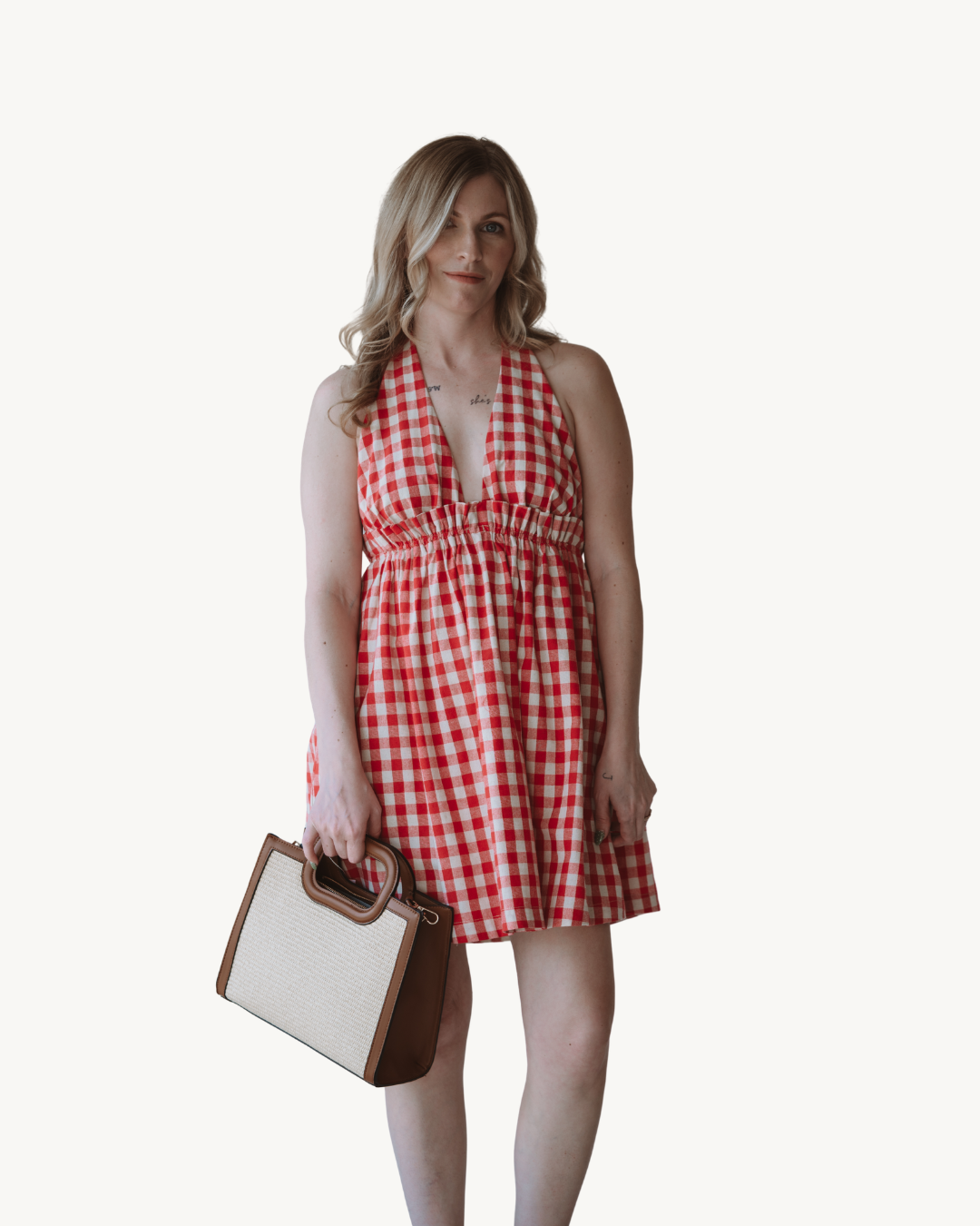 Emory Park Red Gingham Mini dress