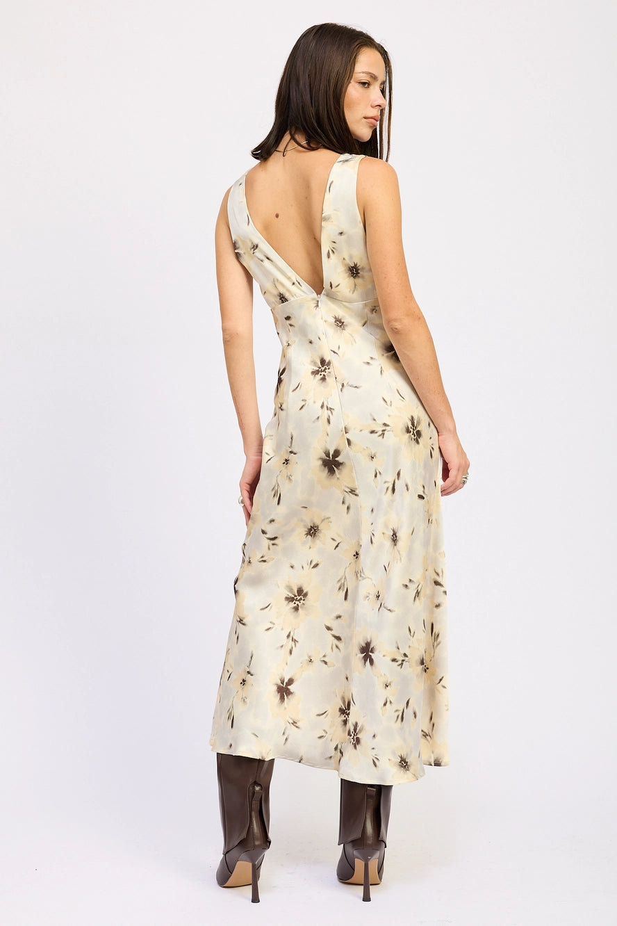 Emory Park V Neck Floral Midi Dress