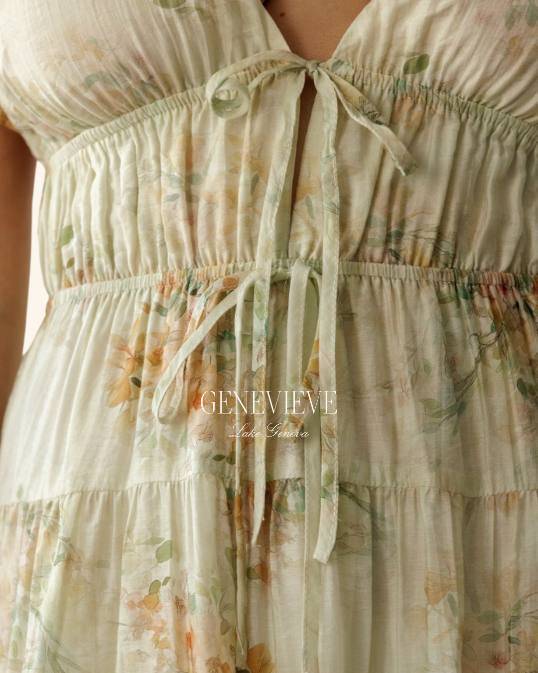 Storia Floral Front Tie Dress