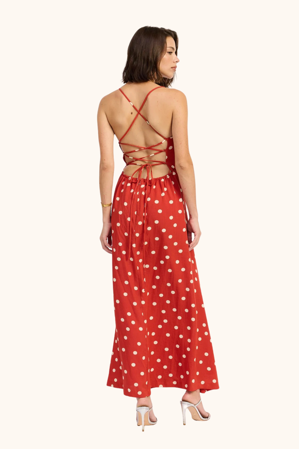Emory Park Squared Neck Open Back Maxi Dress