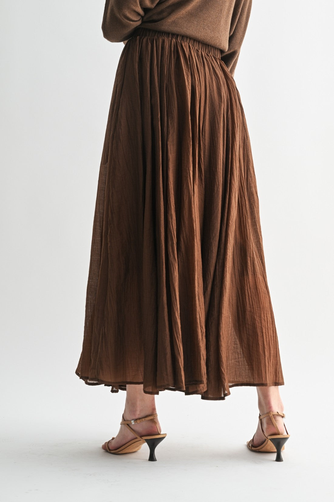 Fun2Fun Crinkle Woven Maxi Skirt