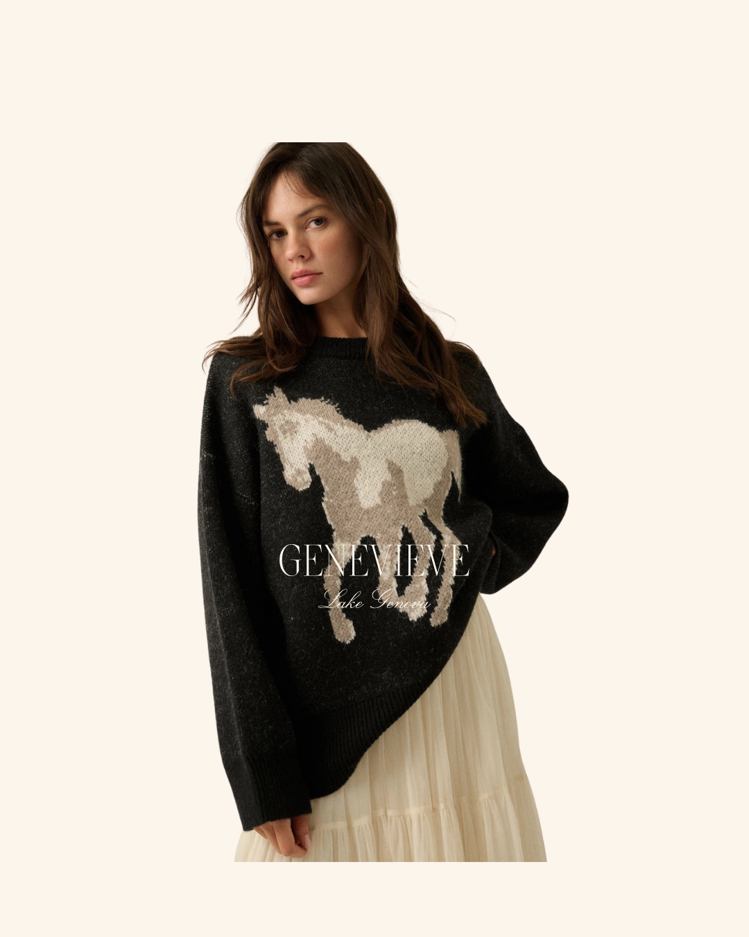 Promesa Horse Sweater Black