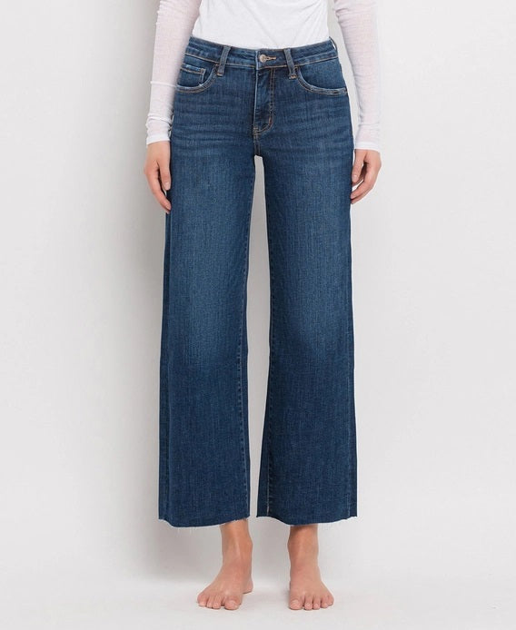 Vervet Tummy Control Mid Rise Wide Leg Jeans