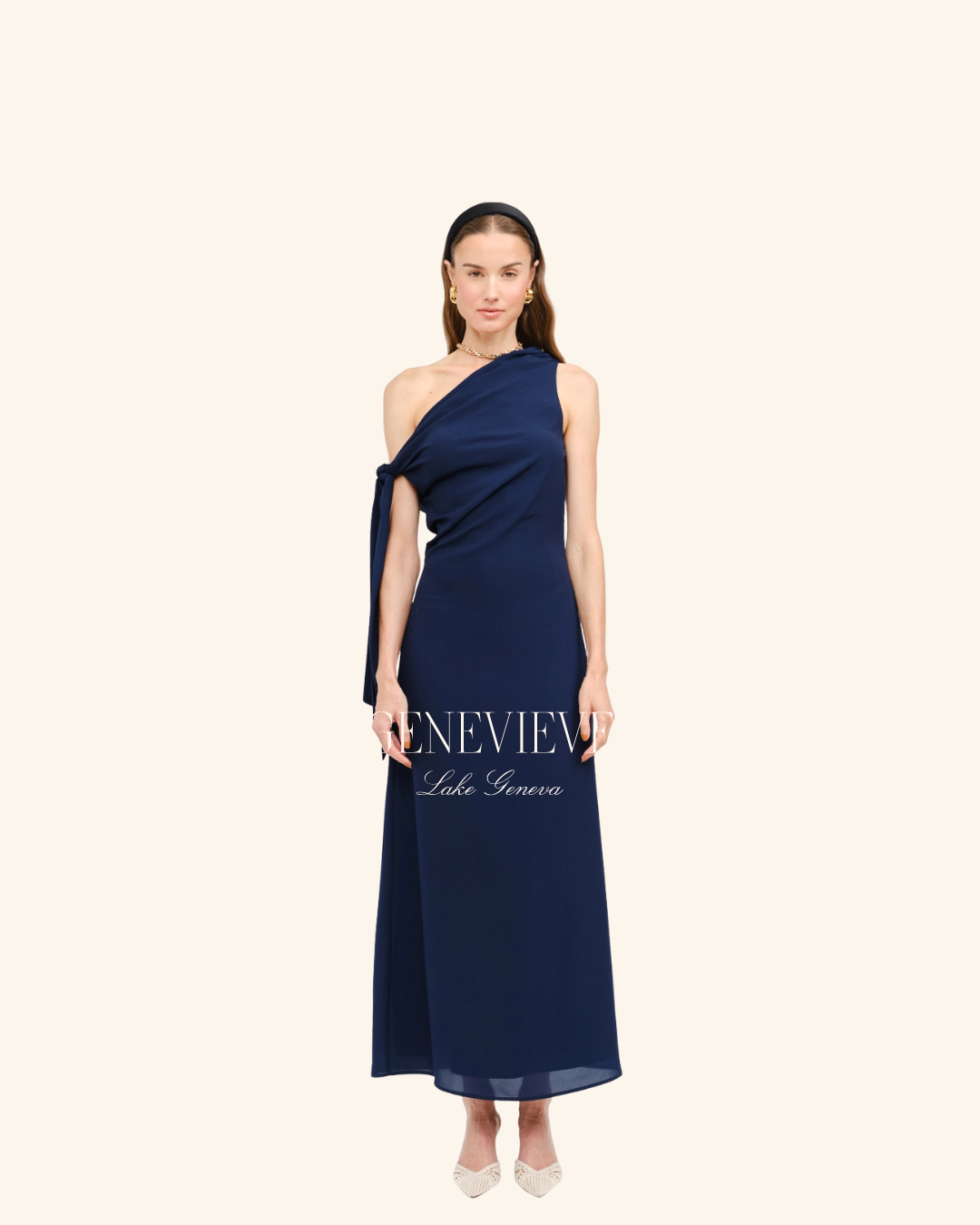 Sofie The Label Navy Remie Midi Dress