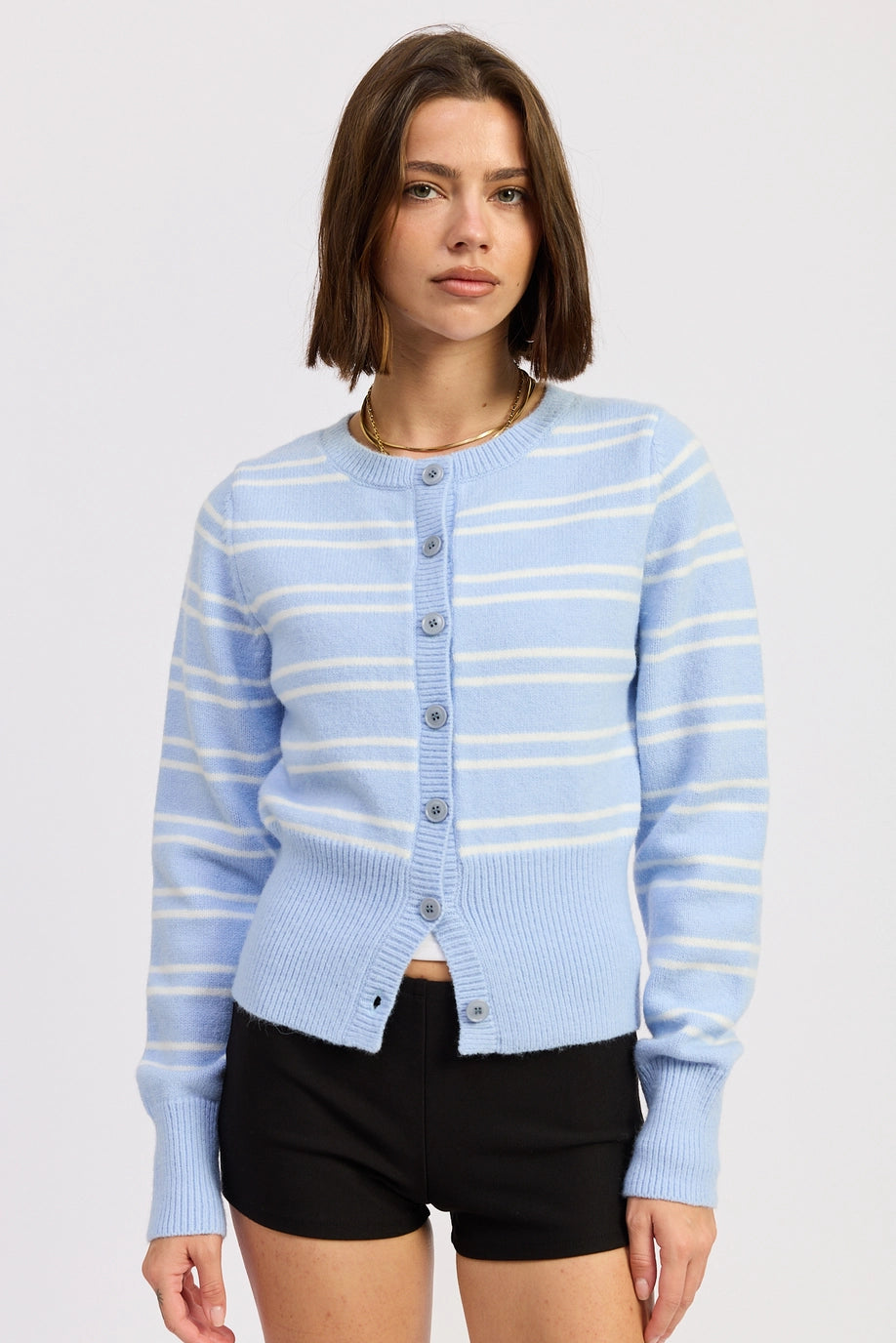 Emory Park Button Down Striped Cardigan