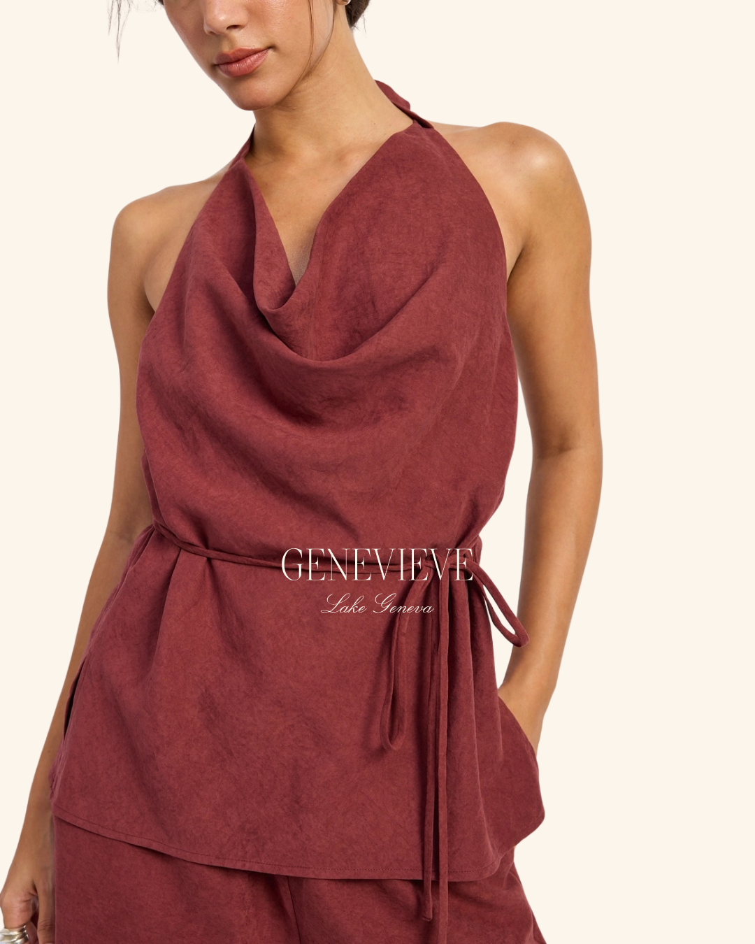 Emory Park Mahogany Tunic Top