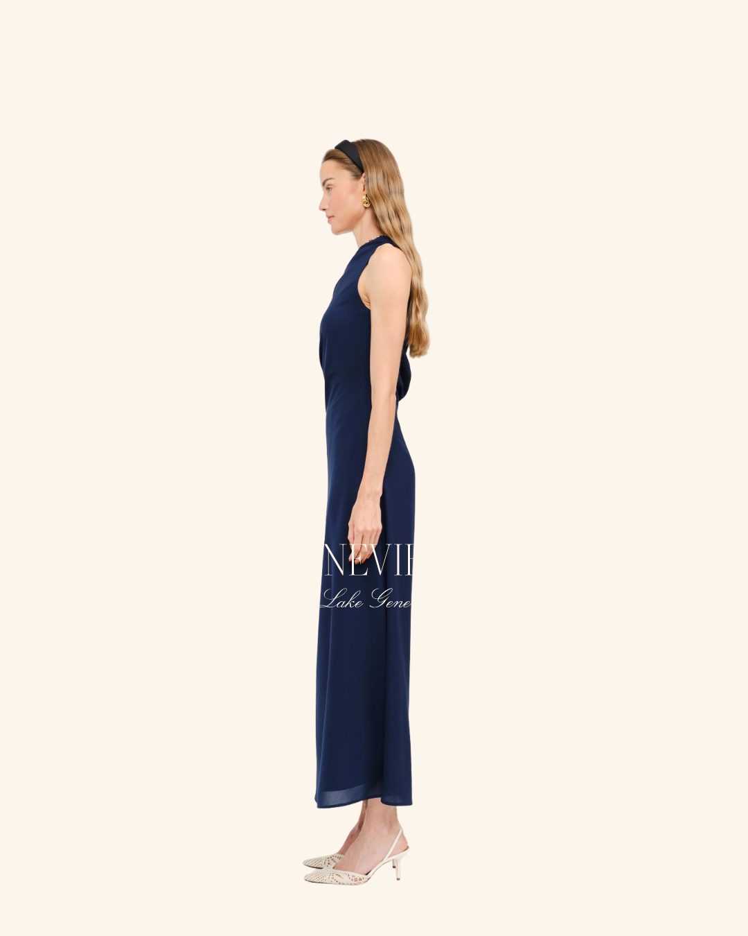 Sofie The Label Navy Remie Midi Dress