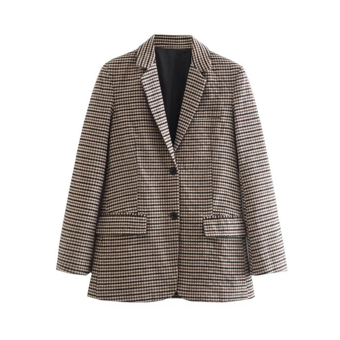 HiddenBrand Houndstooth Blazer