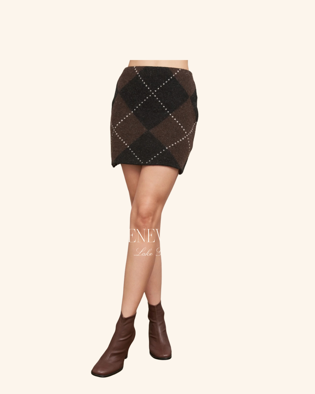 En Creme Sweater Mini Skirt
