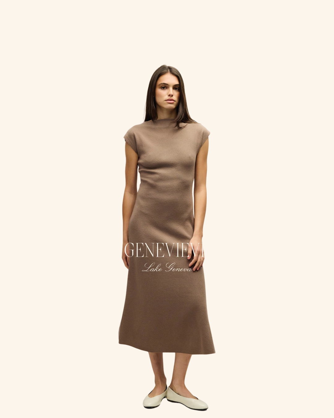 All Row Taupe Camilla Dress