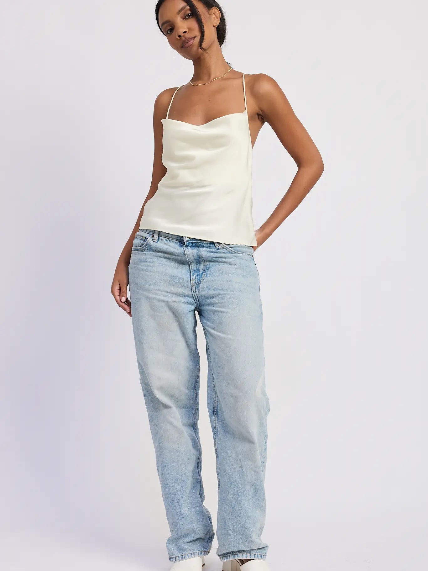 Emory Park Cowl Neck Cami with Ring Hardware