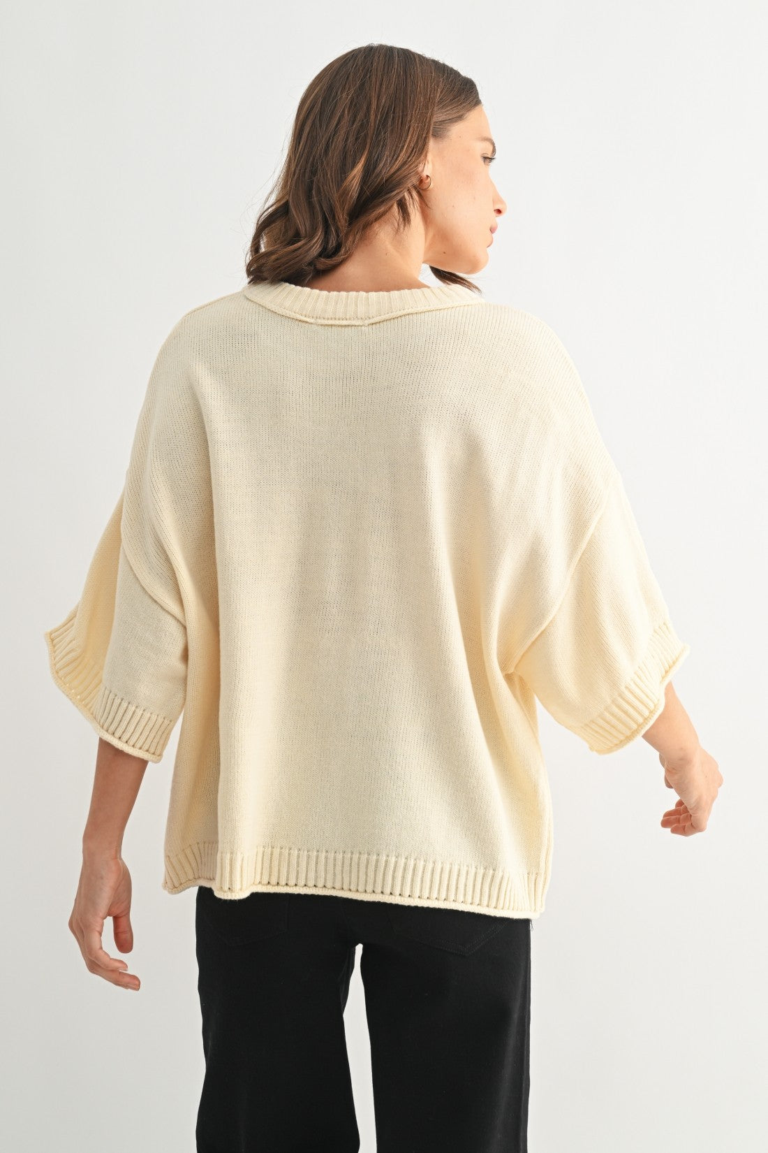 Fun2Fun Boxy Crop Sweater (Various Colors)