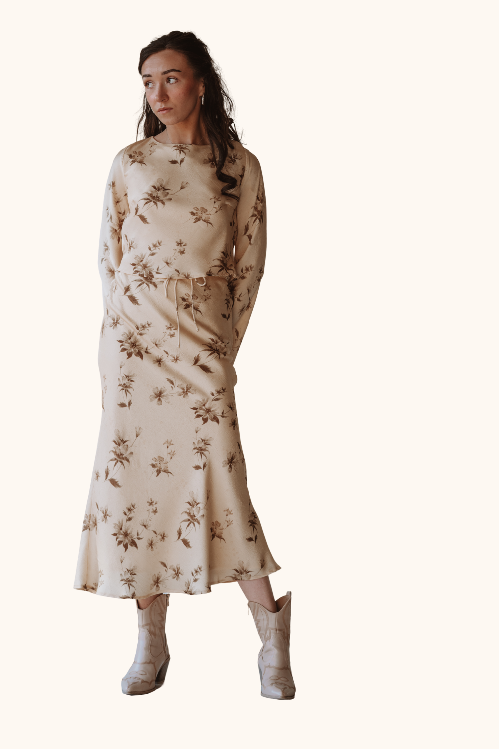 Emory Park Mid Bias Cut Satin Skirt