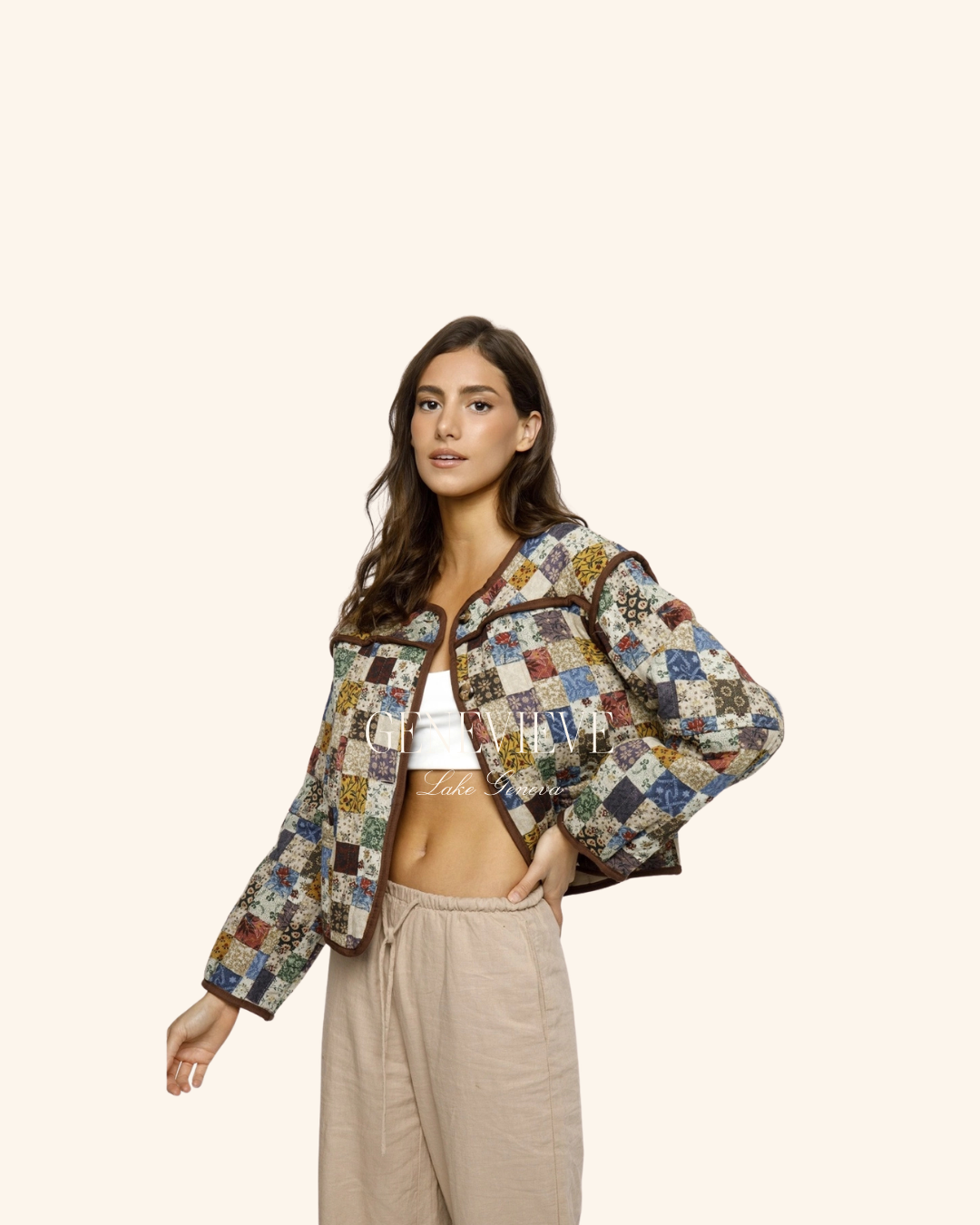 Storia Brown Multi Quilt Jacket