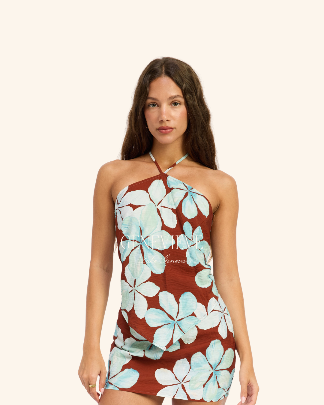 Emory Park Brown Floral Halter