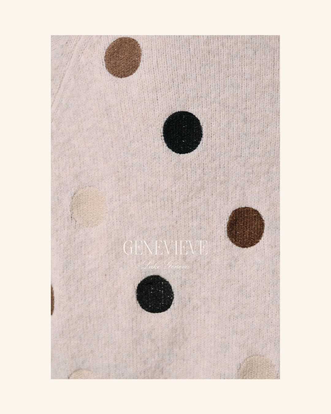 Sunday Edition Oatmeal Polka dot Sweater