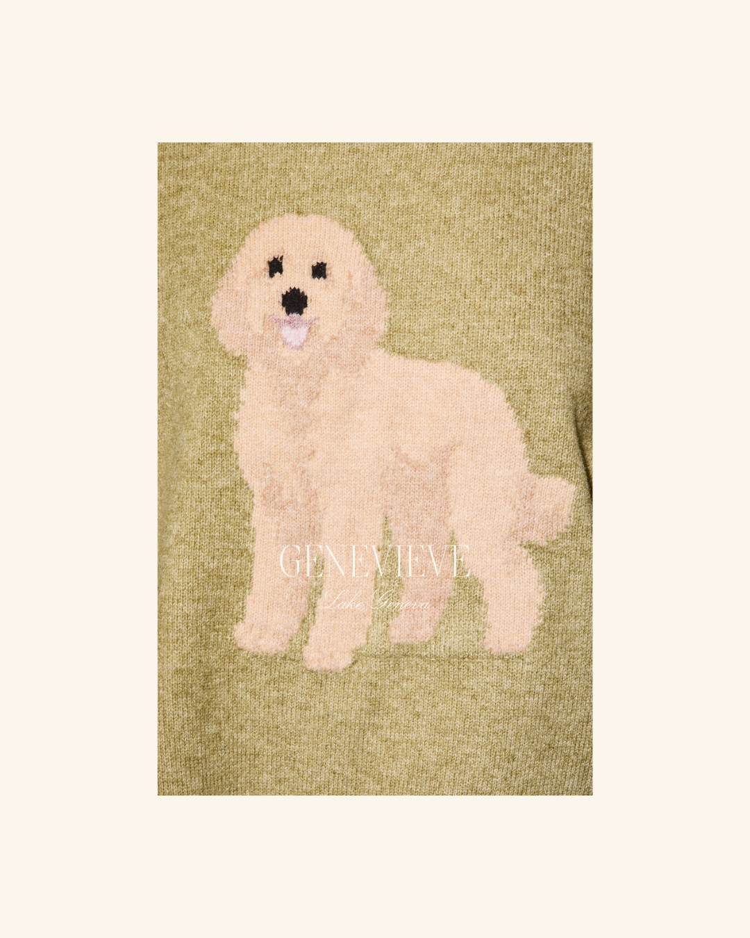 Le Lis Olive Golden Doodle Sweater