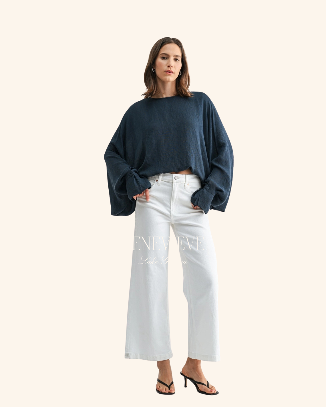 Fun2Fun Charcoal Dolman Sleeve Blouse