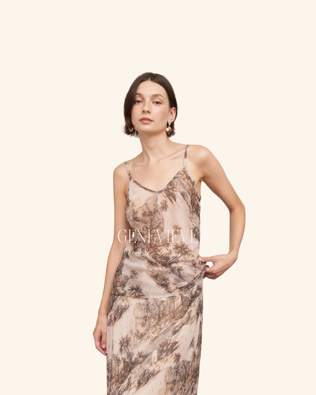Encreme Tan Multi Cami Top