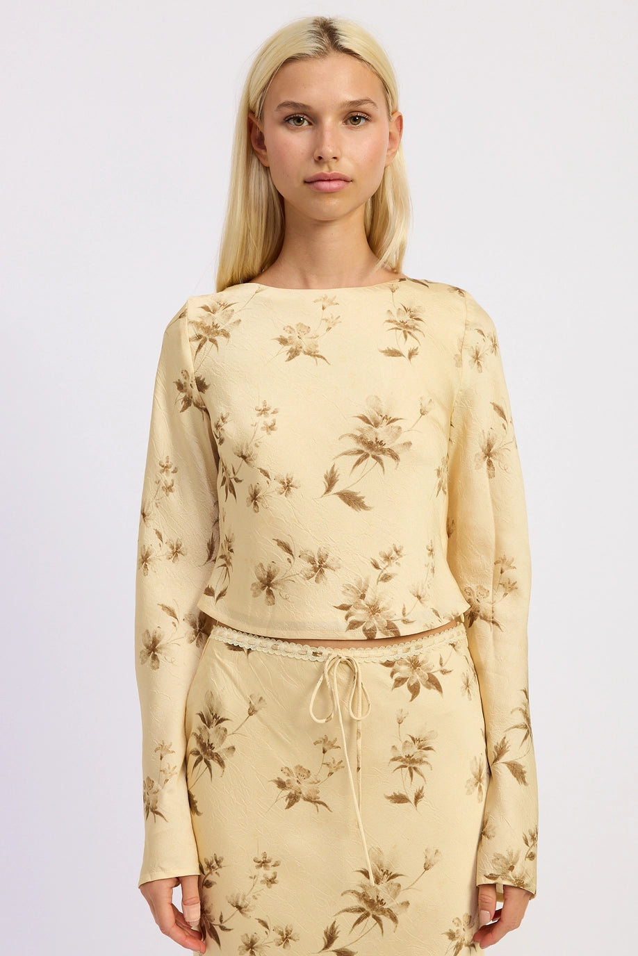 Emory Park Cowl Neck Long Sleeve Blouse