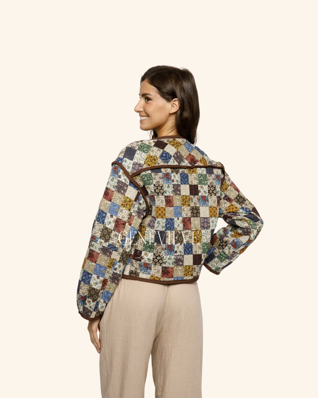 Storia Brown Multi Quilt Jacket
