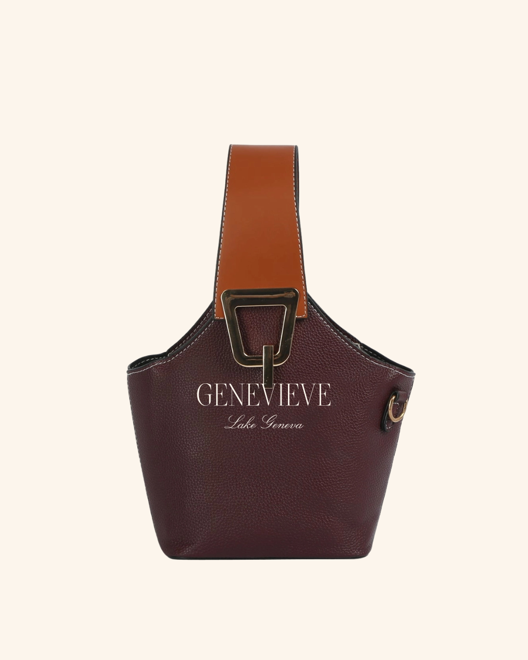 Handbag Factory Contrast Buckle Bag