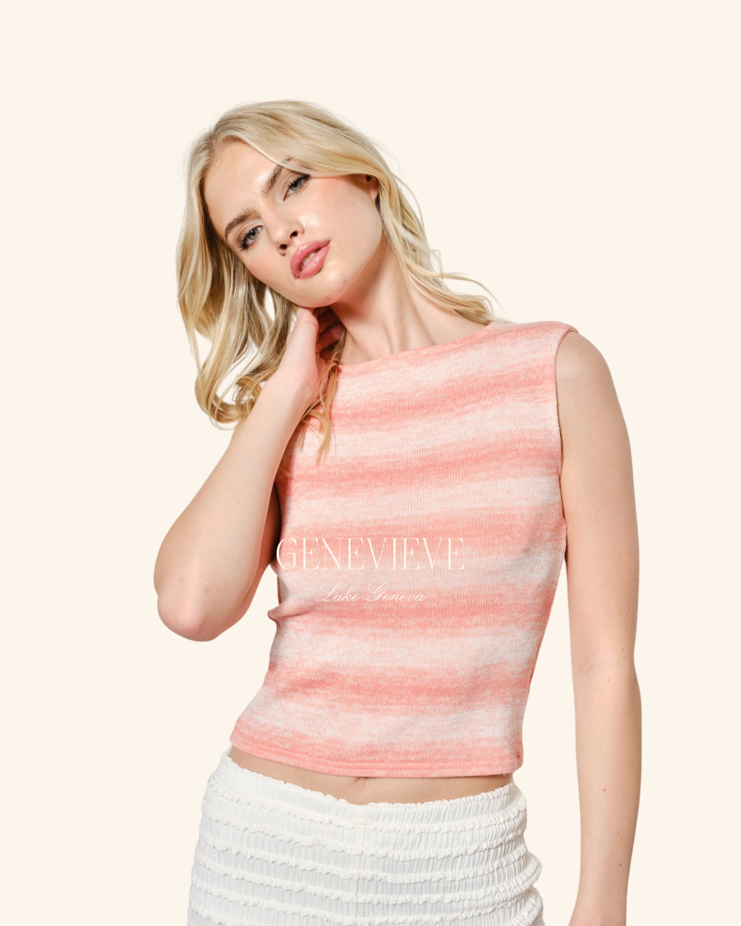 Pretty Garbage Salmon Boatneck Tank