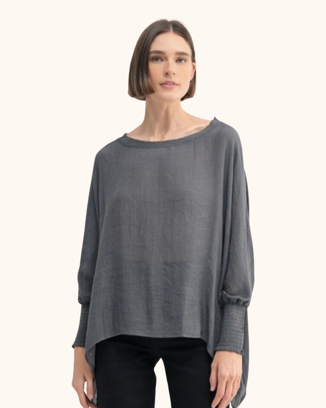 Fun2Fun Flowy Solid Oversized Top (Various Colors)