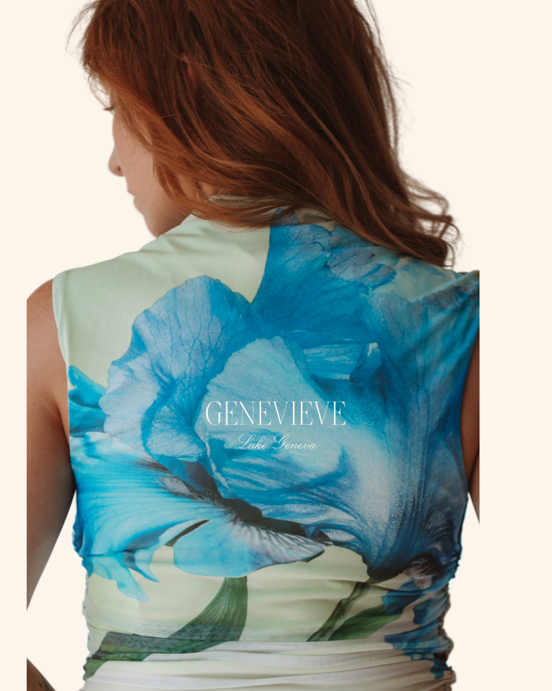 Emory Park Green Floral Mesh Top