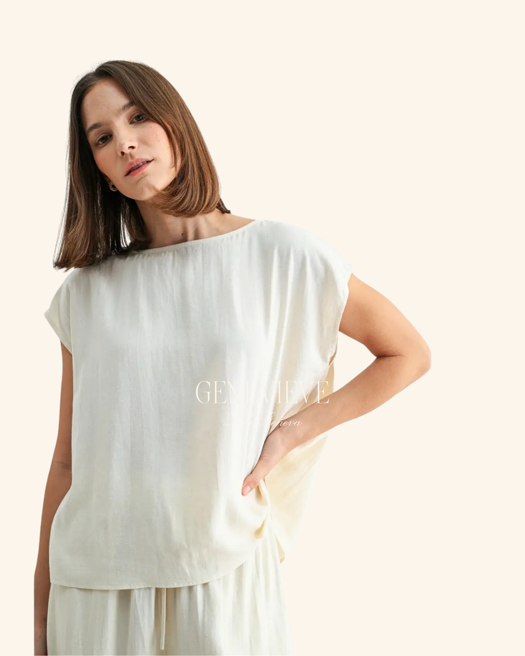 Fun2Fun Natural Linen Top
