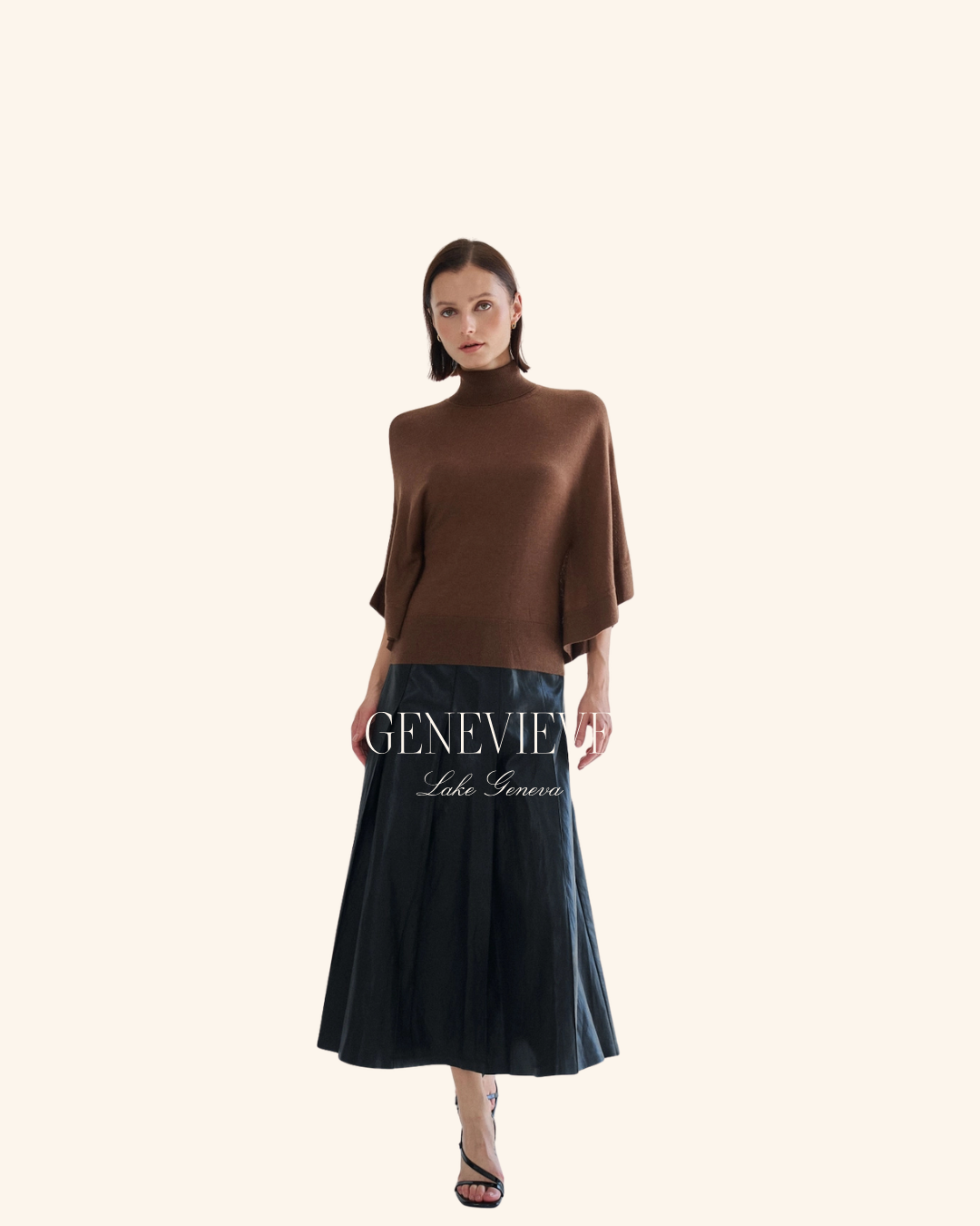 Able Mocha Turtleneck Top