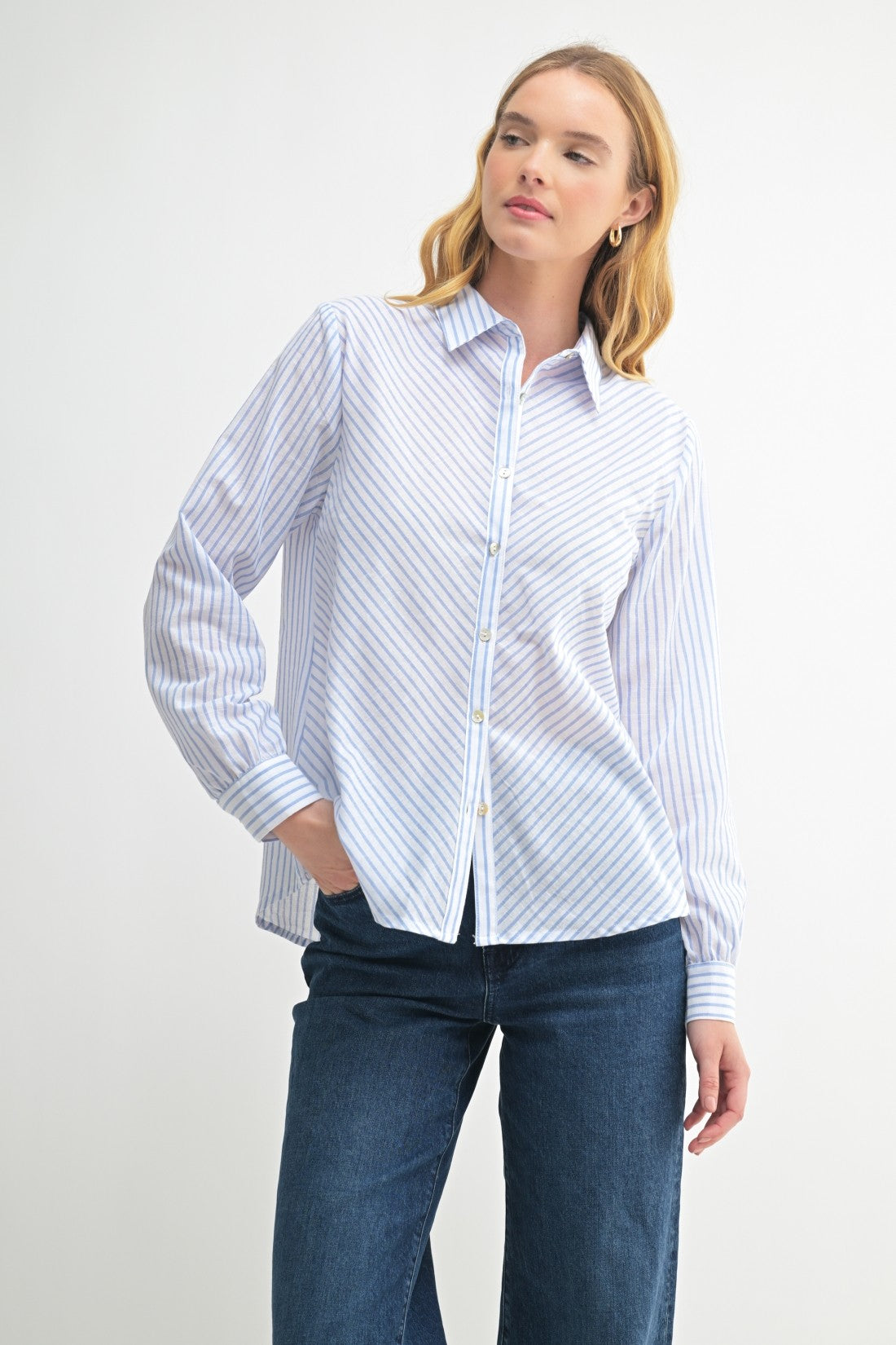 Fun2Fun Diagonal Stripe Shirt