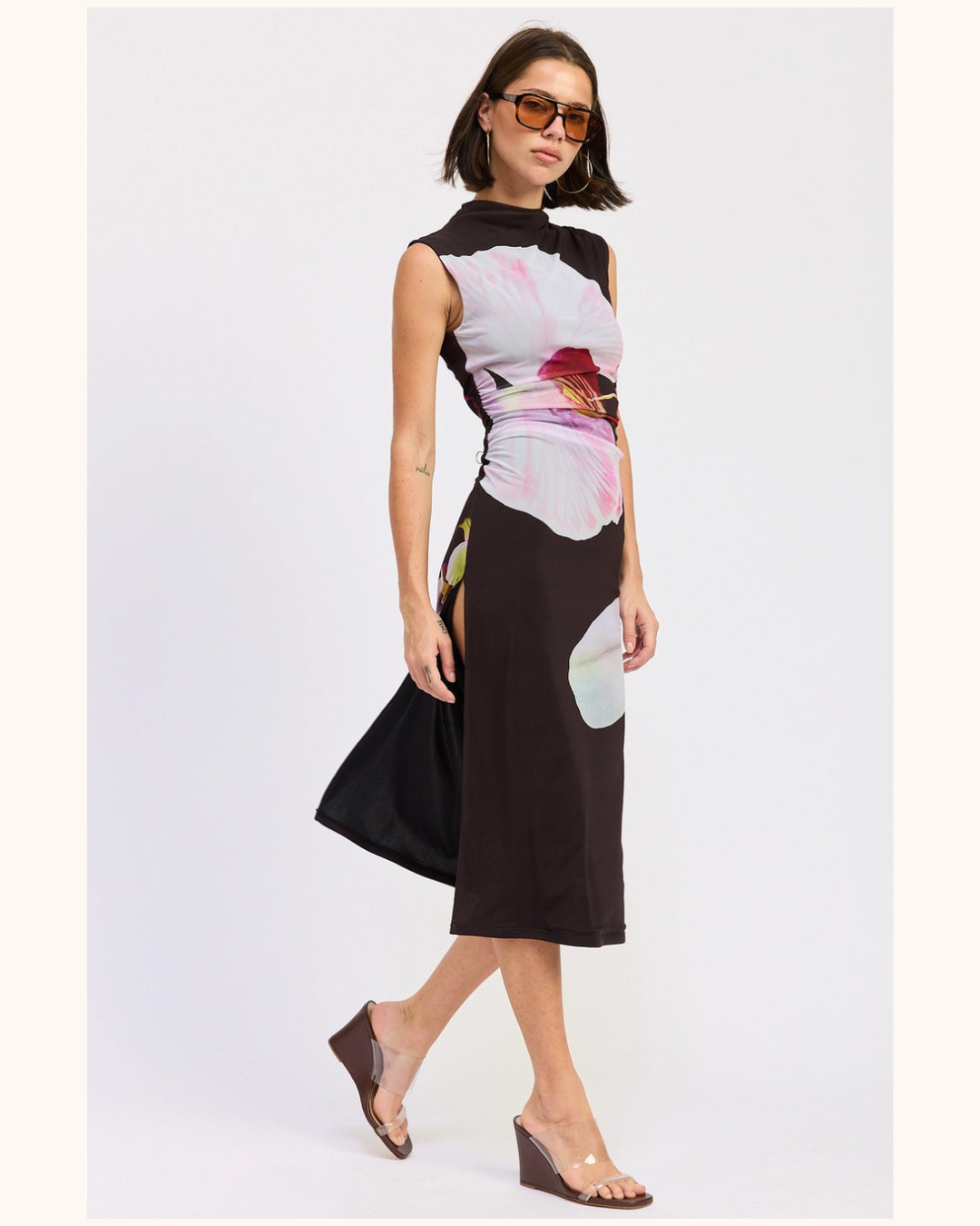 Emory Park Orchid Midi Mesh Dress