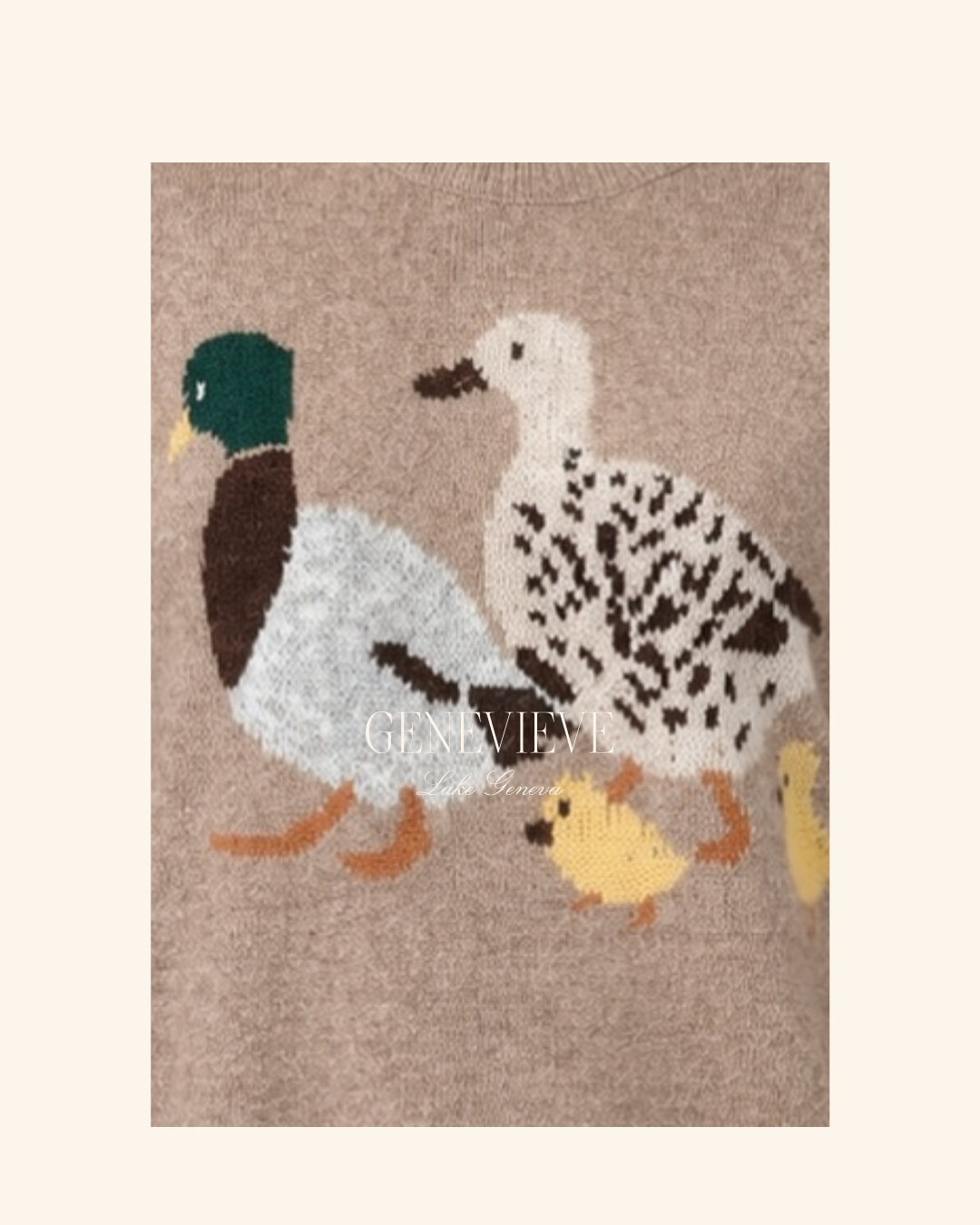 Dreamers By Debut Mocha Duck Family Sweater