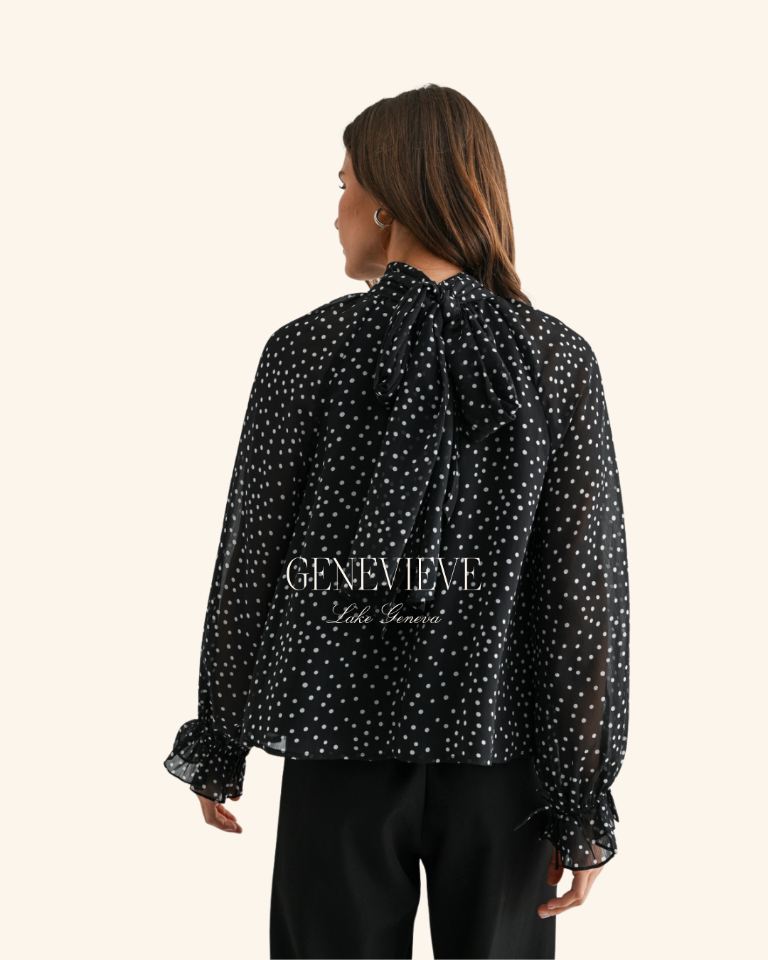 Fun2Fun Polka Dot Tie Blouse