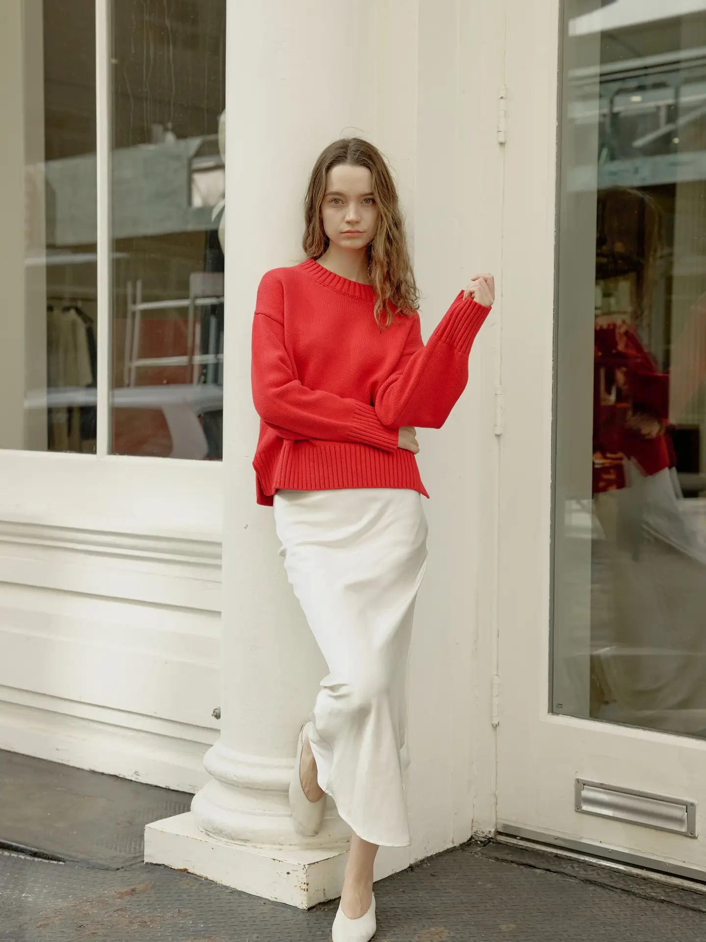 All Row Oversized Cropped Sweater