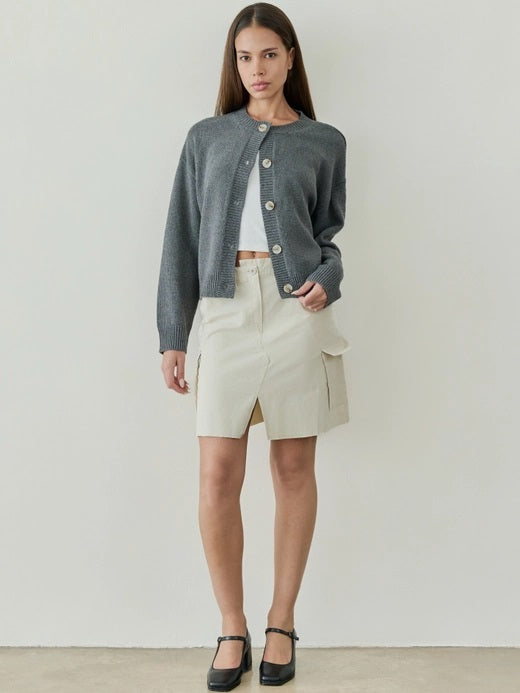 All Row Boxy Fit Button-Down Cardigan