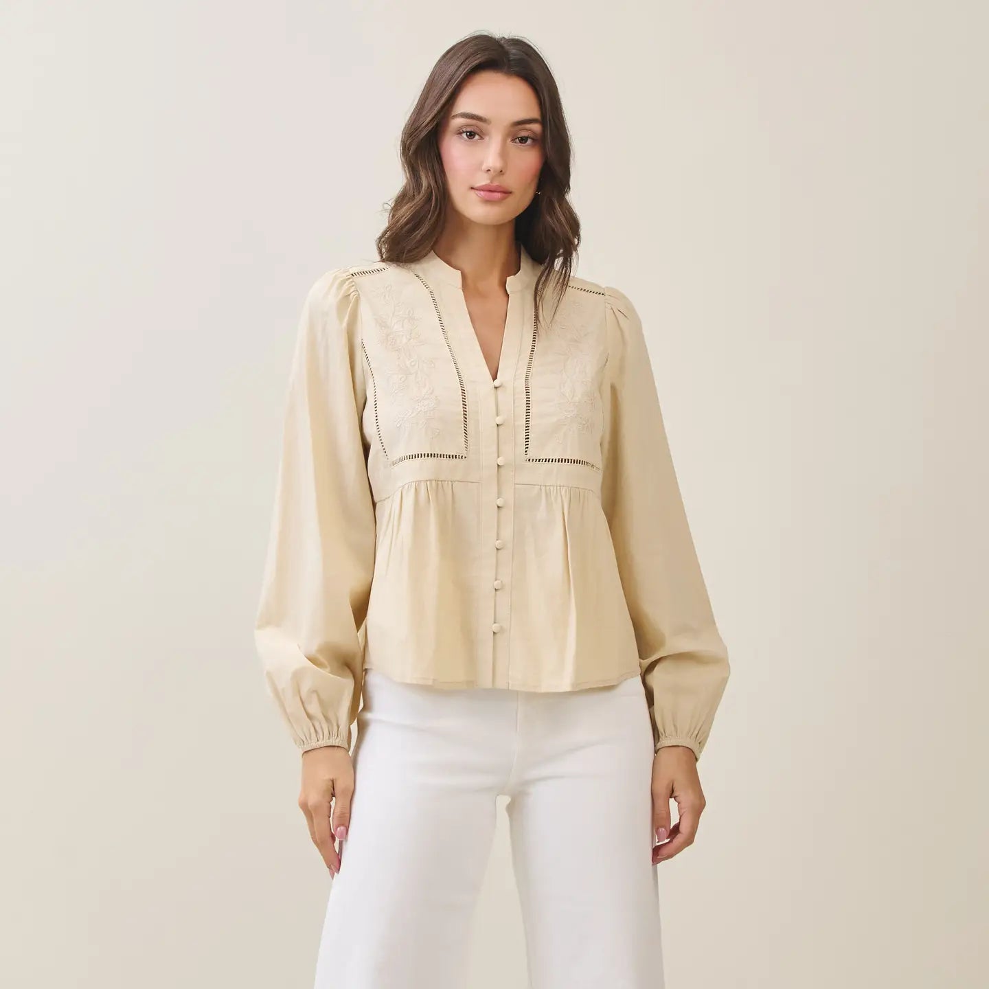 Able Embroidered Peasant Blouse