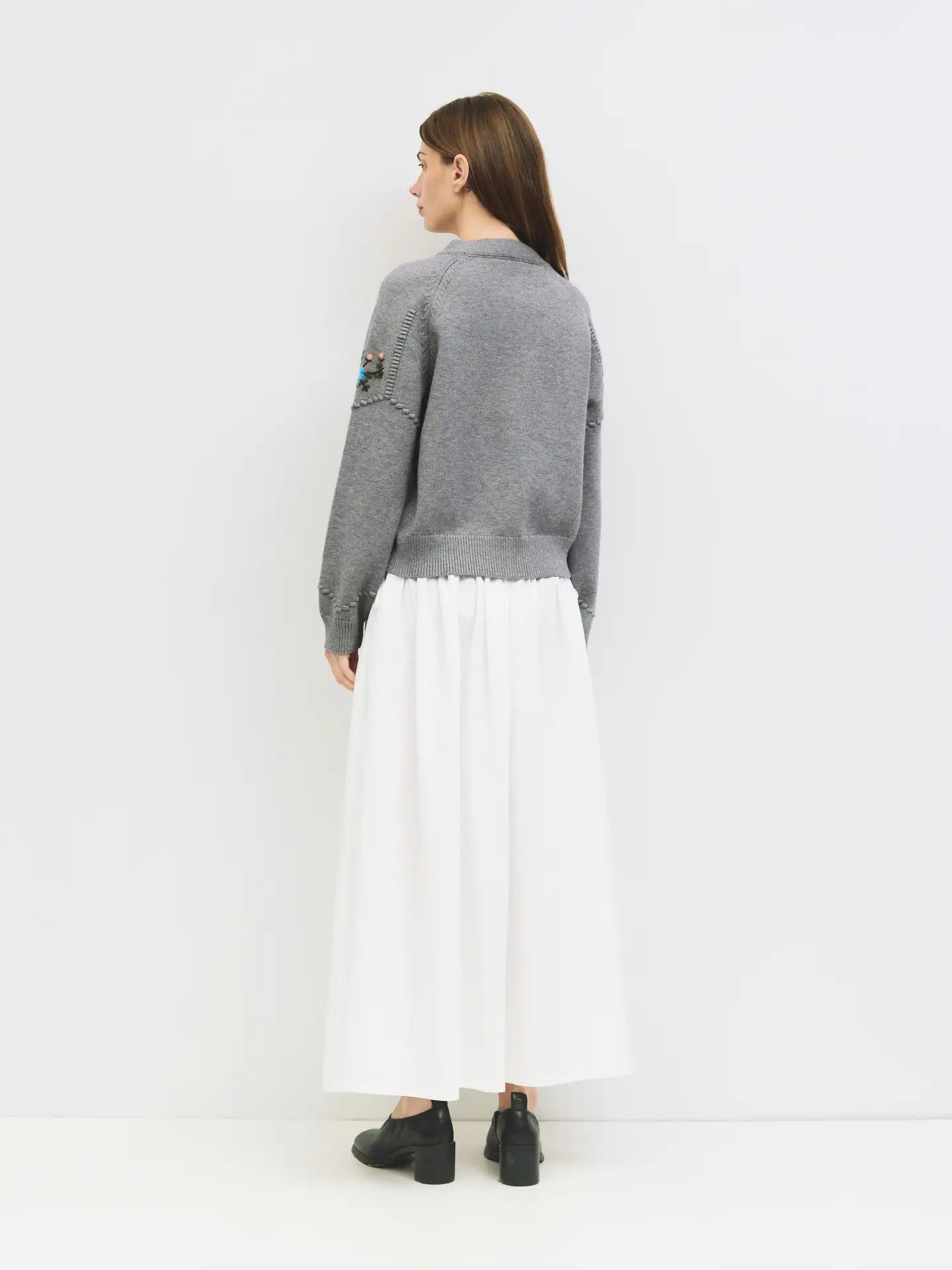 All Row Dahlia Embroidered Cardigan