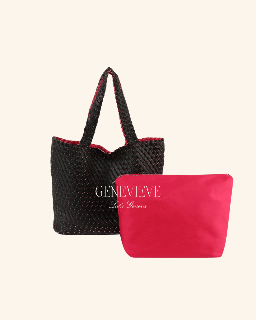 Handbag Factory Woven 2 in 1 Tote