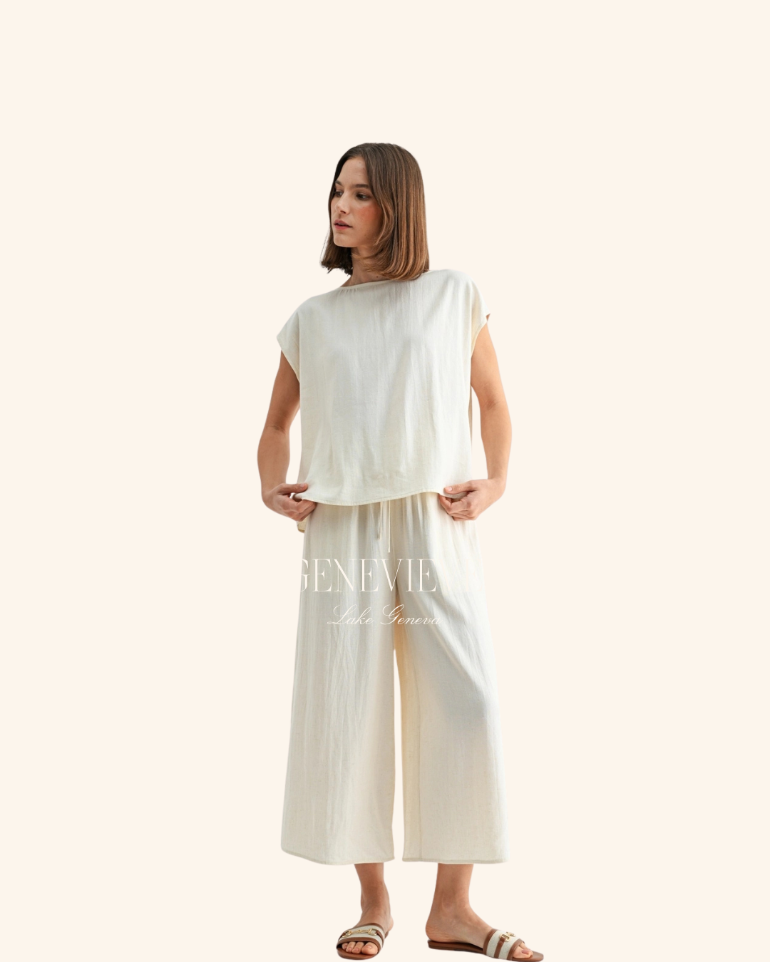 Fun2Fun Side Slit Linen Pant
