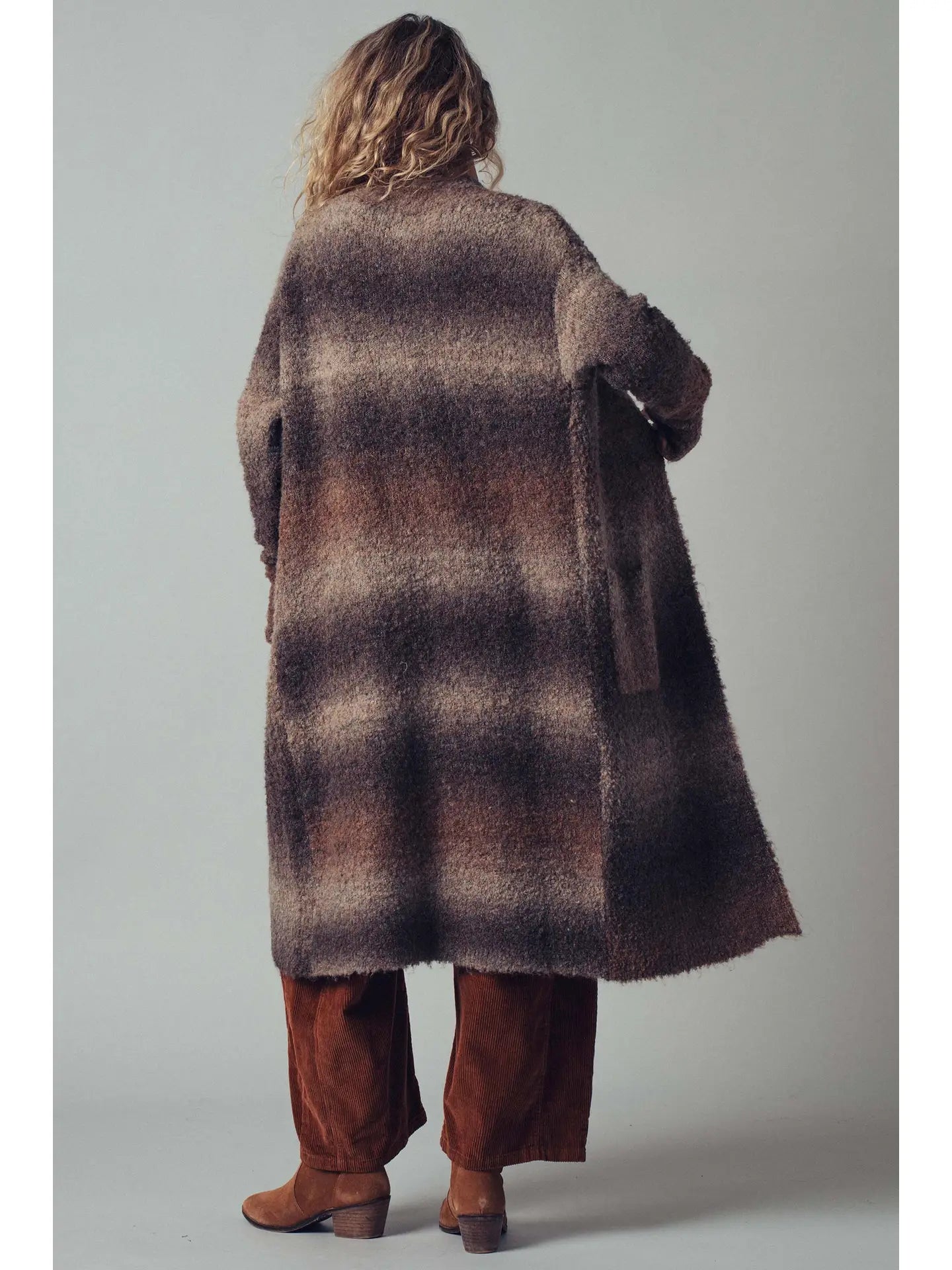 Urban Daizy Brushed Ombre Knit Open Front Cardigan
